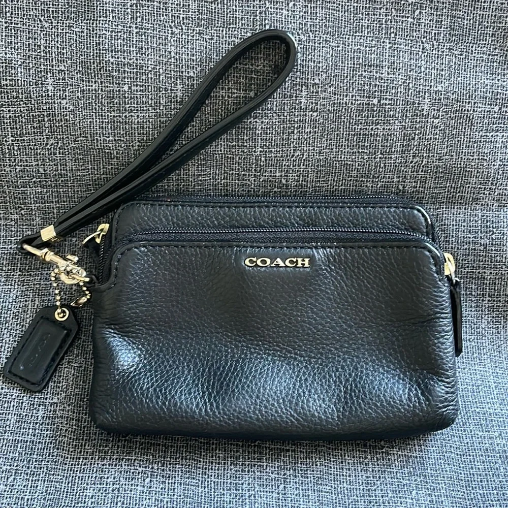 Coach Leather Wristlet - Picture 1 of 5